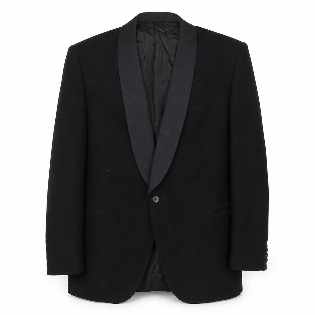 Hodges Mens Black Wool Jacket Suit Jacket Size 40 Regular - Inside pockets