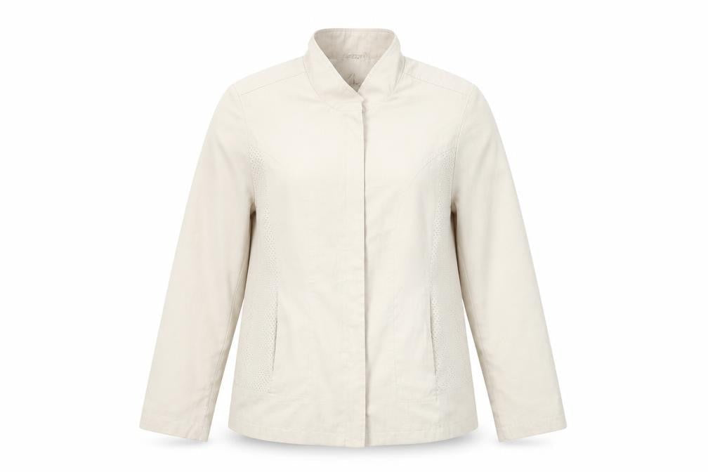 Klass Womens Beige Jacket Size 14 Zip - Inside pocket
