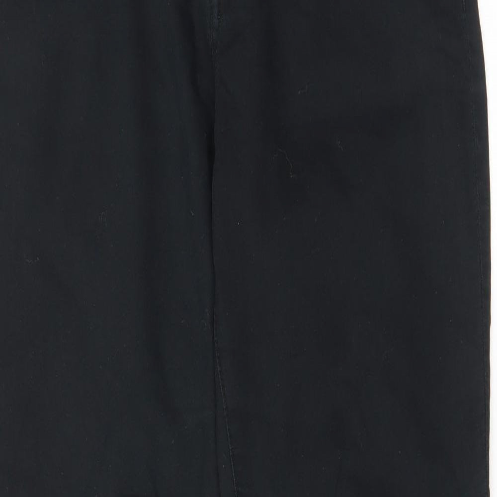YesYes Womens Black Cotton Skinny Jeans Size 10 L28 in Regular Zip - Pockets