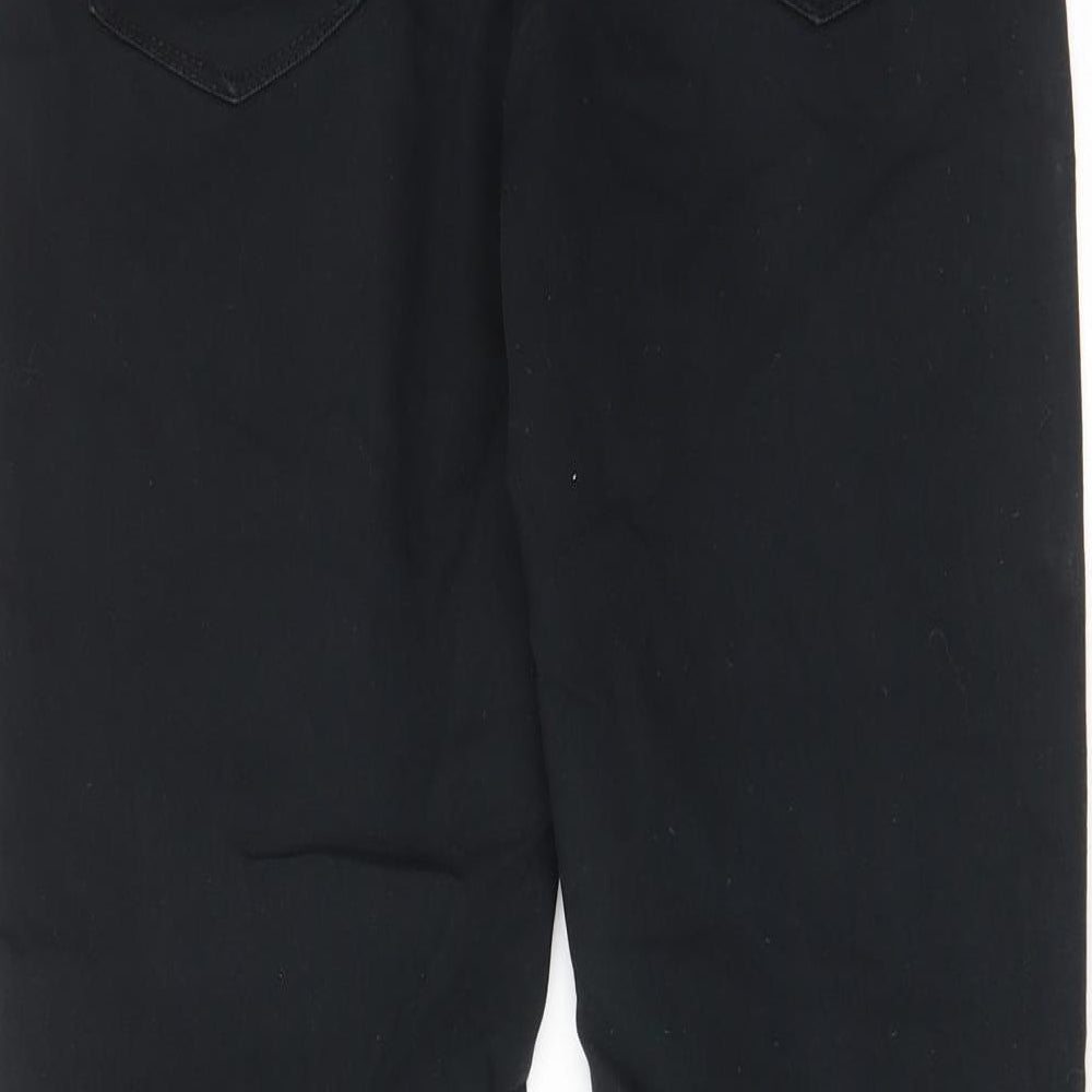 YesYes Womens Black Cotton Skinny Jeans Size 10 L28 in Regular Zip - Pockets