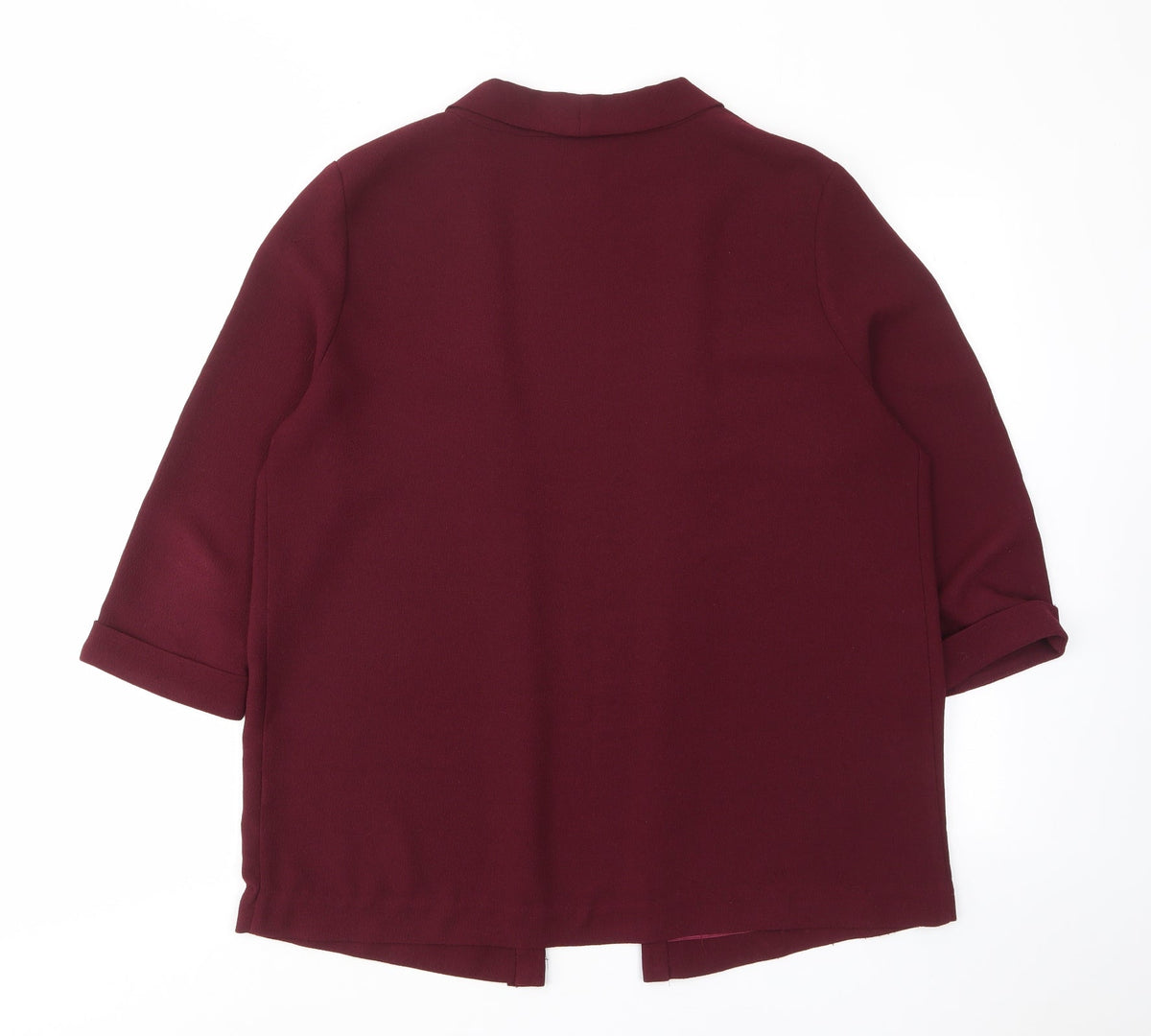 Back view of Red Herring women’s red jacket blazer, size UK 14, - open