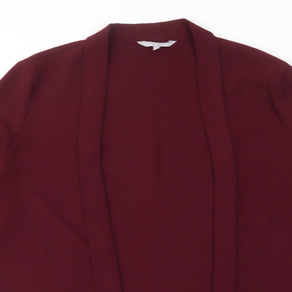 Close-up detail of Red Herring women’s red jacket blazer, size UK 14, - open