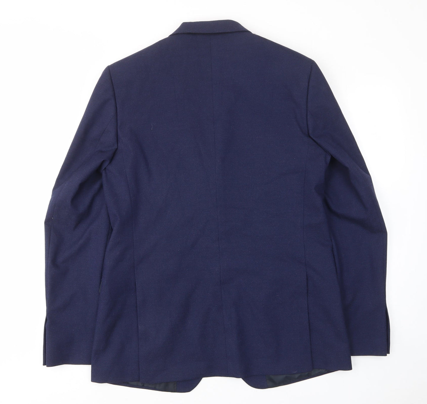 Marks and Spencer Mens Blue Polyester Jacket Suit Jacket Size 42 Regular - Inside pockets