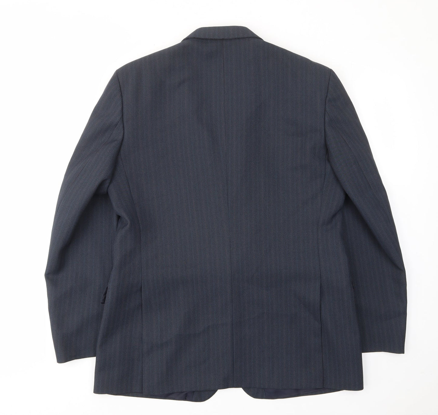 Greenwoods Mens Brown Striped Polyester Jacket Suit Jacket Size 42 Regular - Inside pockets