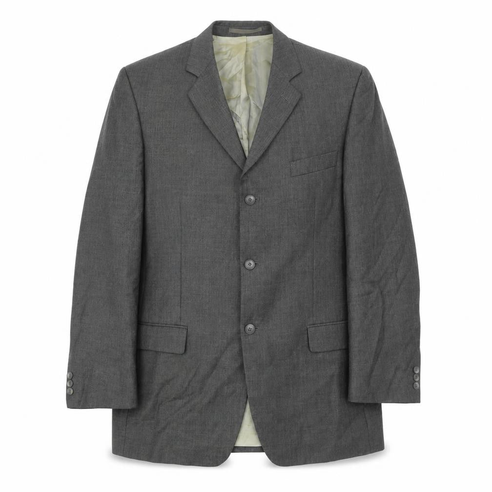 Karl Jackson Mens Grey Wool Jacket Suit Jacket Size 42 Regular - Inside pockets