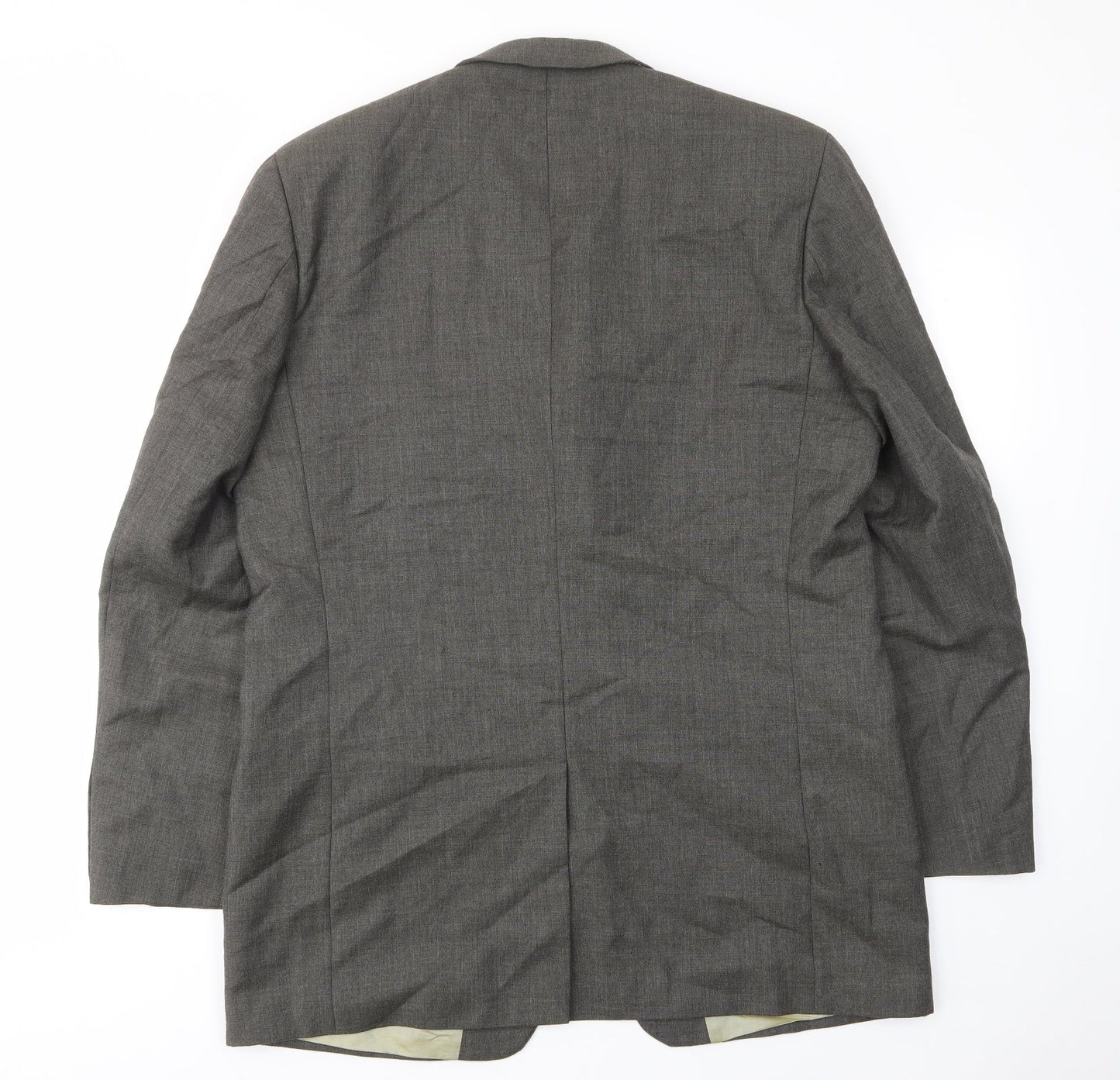 Karl Jackson Mens Grey Wool Jacket Suit Jacket Size 42 Regular - Inside pockets