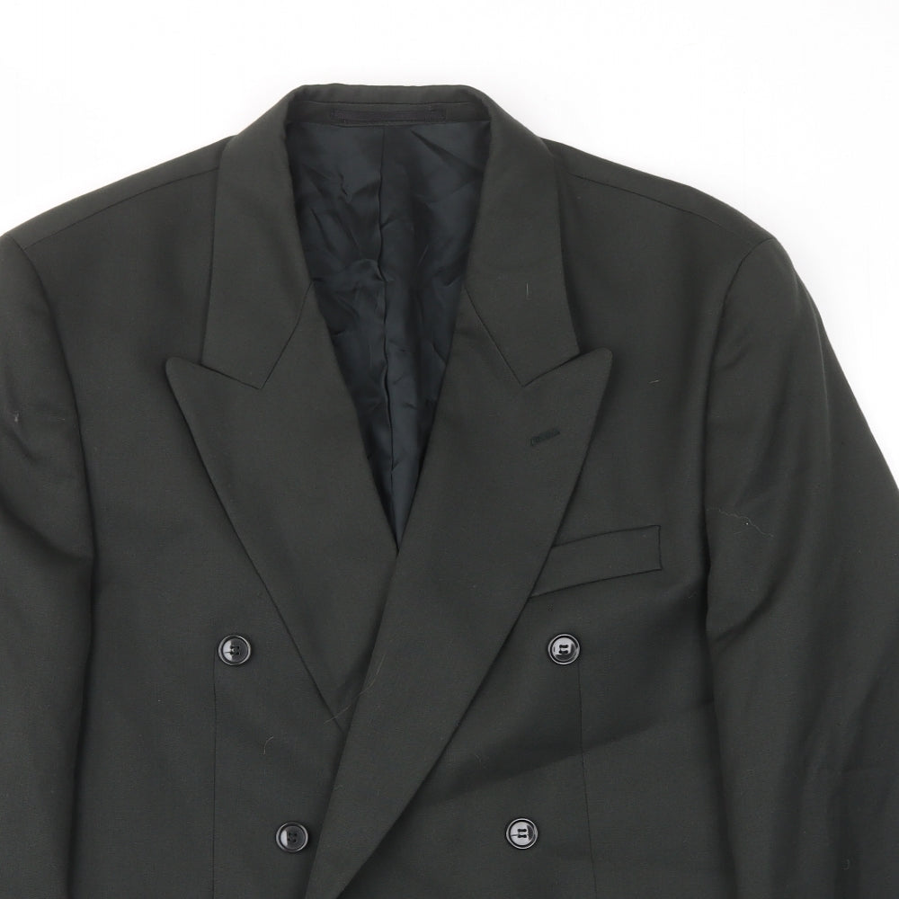 Hornes Brothers Mens Grey Polyester Jacket Suit Jacket Size 40 Regular - Inside pockets