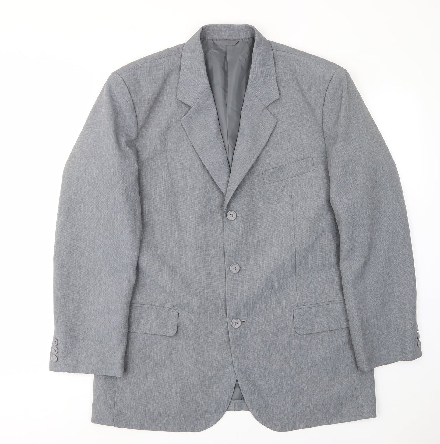 Modern Classics Mens Grey Polyester Jacket Suit Jacket Size 42 Regular - Inside pockets