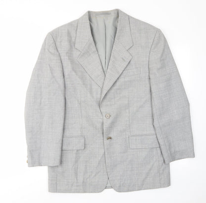 Skopes Mens Grey Polyester Jacket Suit Jacket Size 40 Regular - Inside pockets