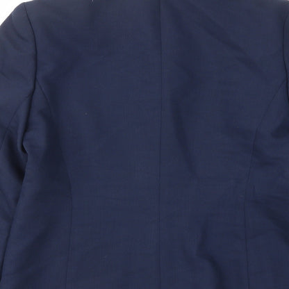 Style File Womens Blue Jacket Size 10 Button - Collared