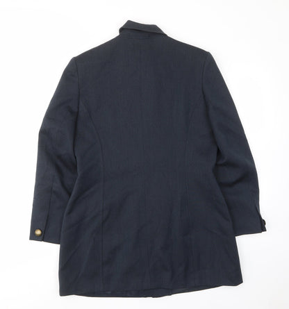 Next Womens Blue Jacket Coat Size 12 Button - Pockets