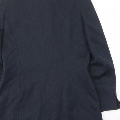 Next Womens Blue Jacket Coat Size 12 Button - Pockets