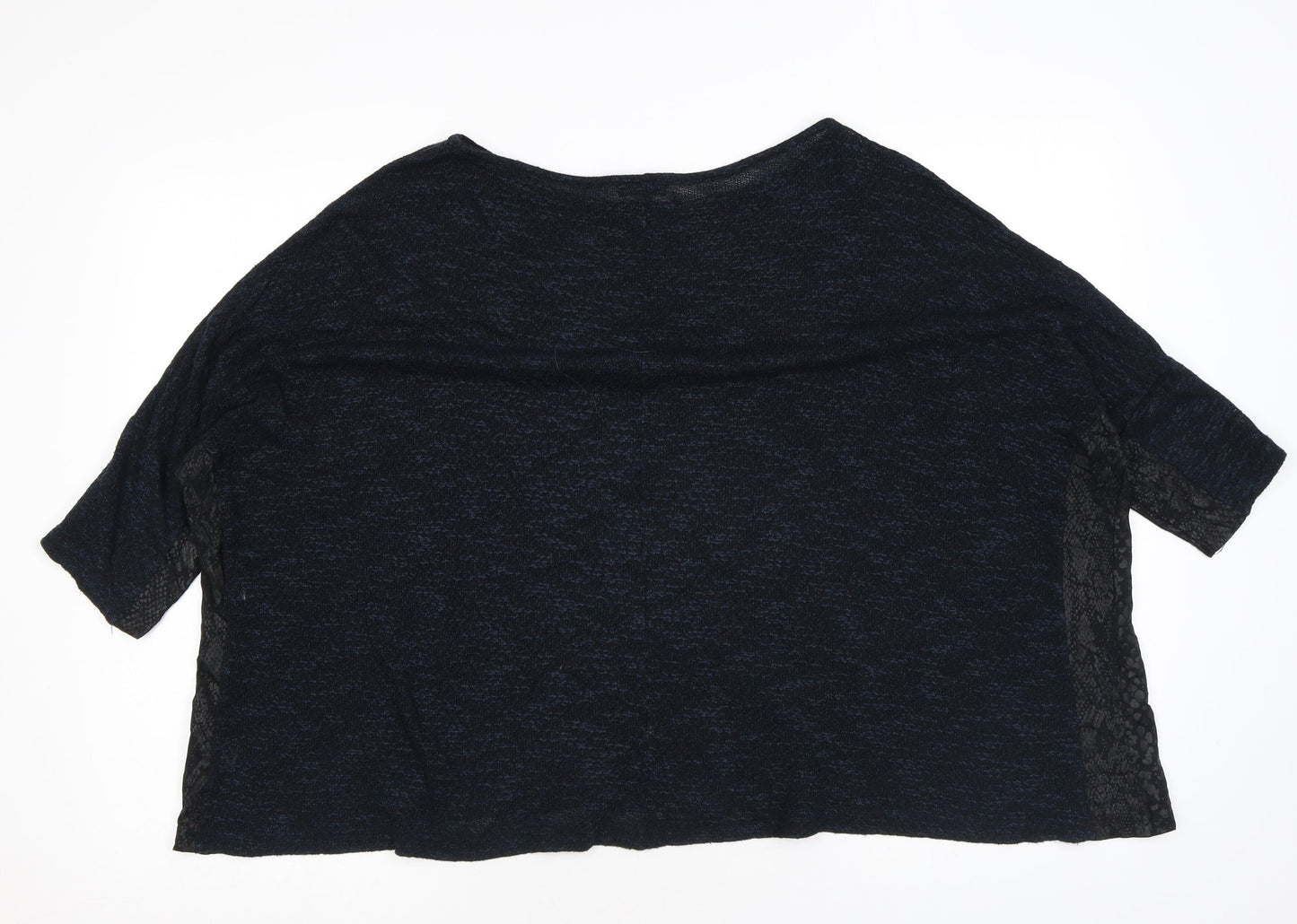 River Island Womens Blue Round Neck Animal Print Viscose Pullover Jumper Size 10 - Snake Print