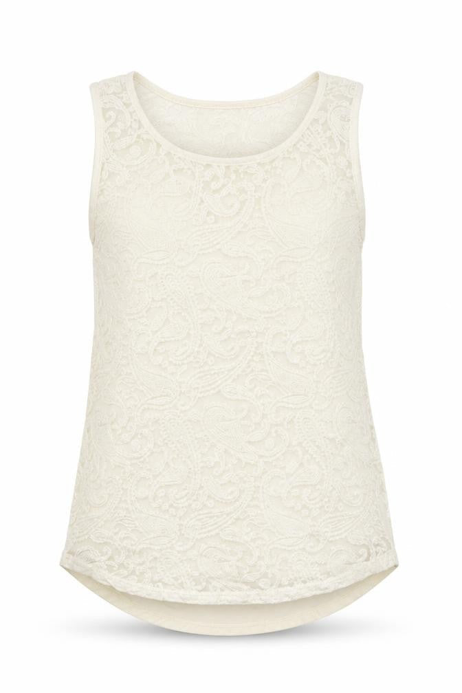 NEXT Womens Ivory Paisley Cotton Basic Tank Size 8 Round Neck