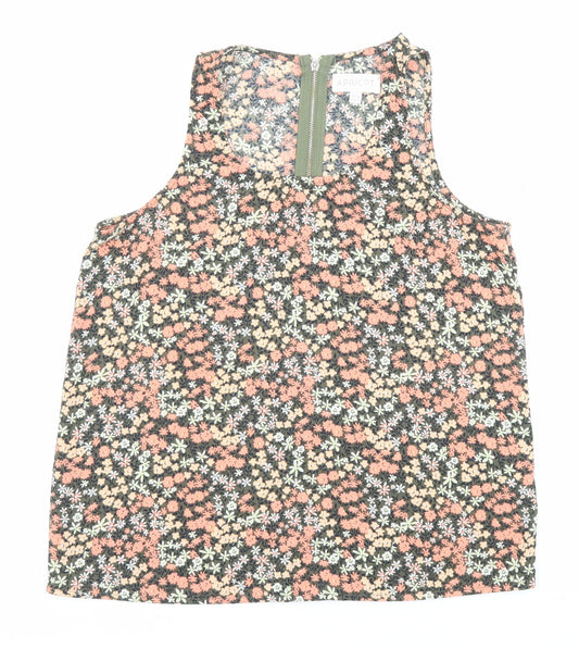 Apricot Womens Multicoloured Floral Polyester Basic Tank Size 10 Scoop Neck