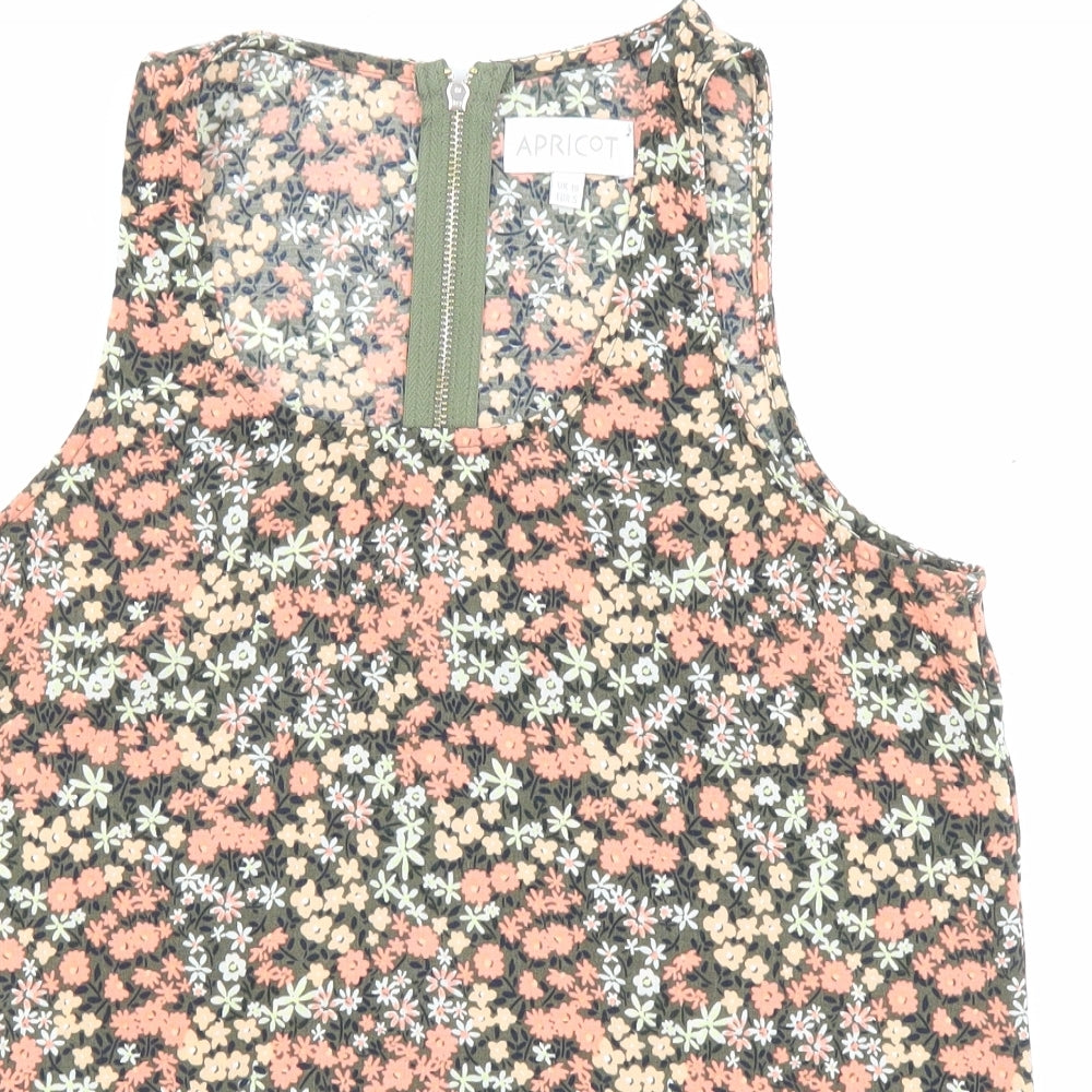 Apricot Womens Multicoloured Floral Polyester Basic Tank Size 10 Scoop Neck