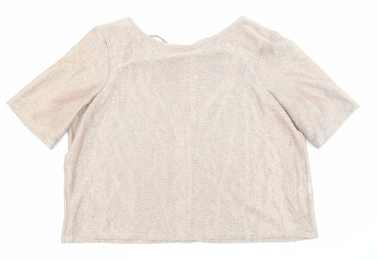 River Island Womens Pink Round Neck Polyester Pullover Jumper Size 10