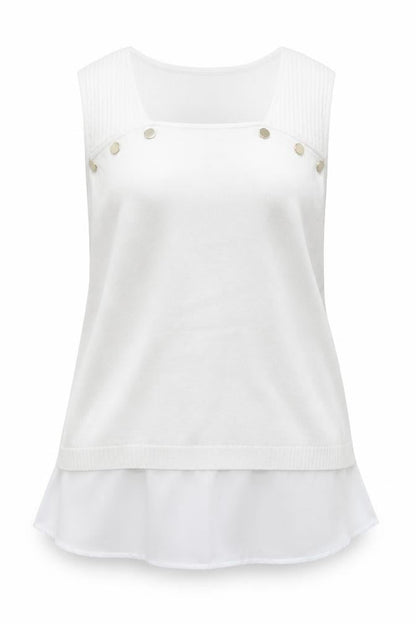 Next Womens White Scoop Neck Polyester Pullover Jumper Size L
