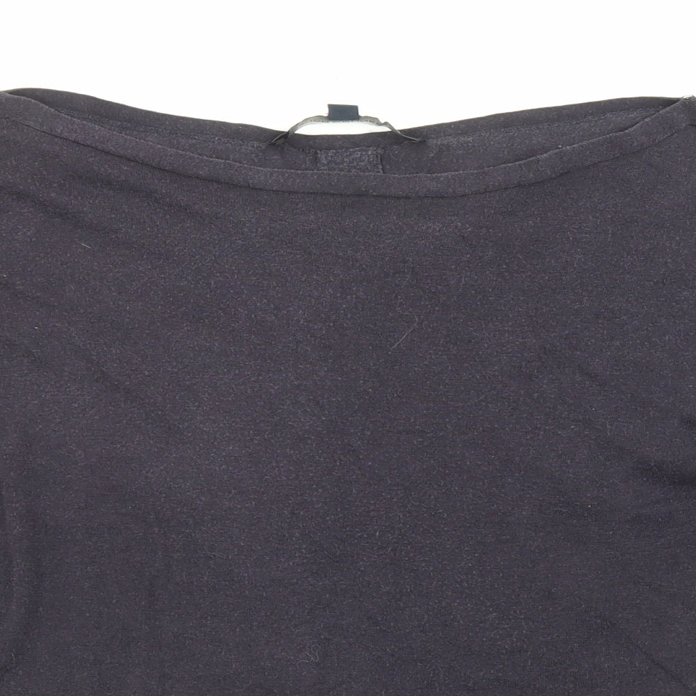 French Connection Womens Blue Boat Neck Lyocell Pullover Jumper Size M