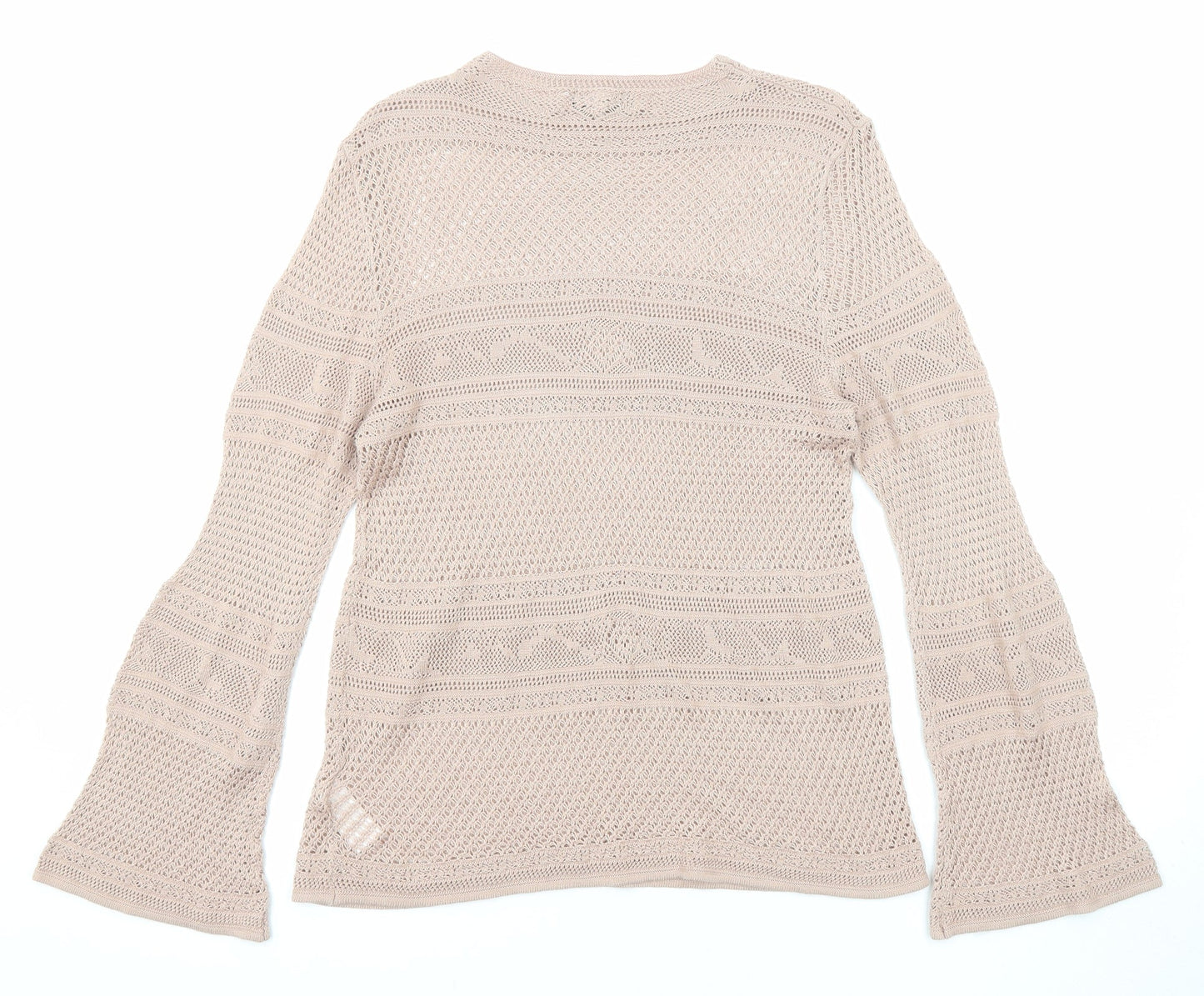 NEXT Womens Pink Boat Neck Viscose Pullover Jumper Size 16