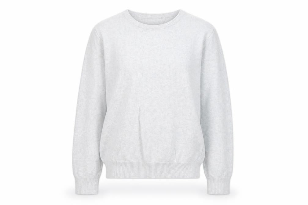 Paul James Womens Grey Round Neck Cotton Pullover Jumper Size S
