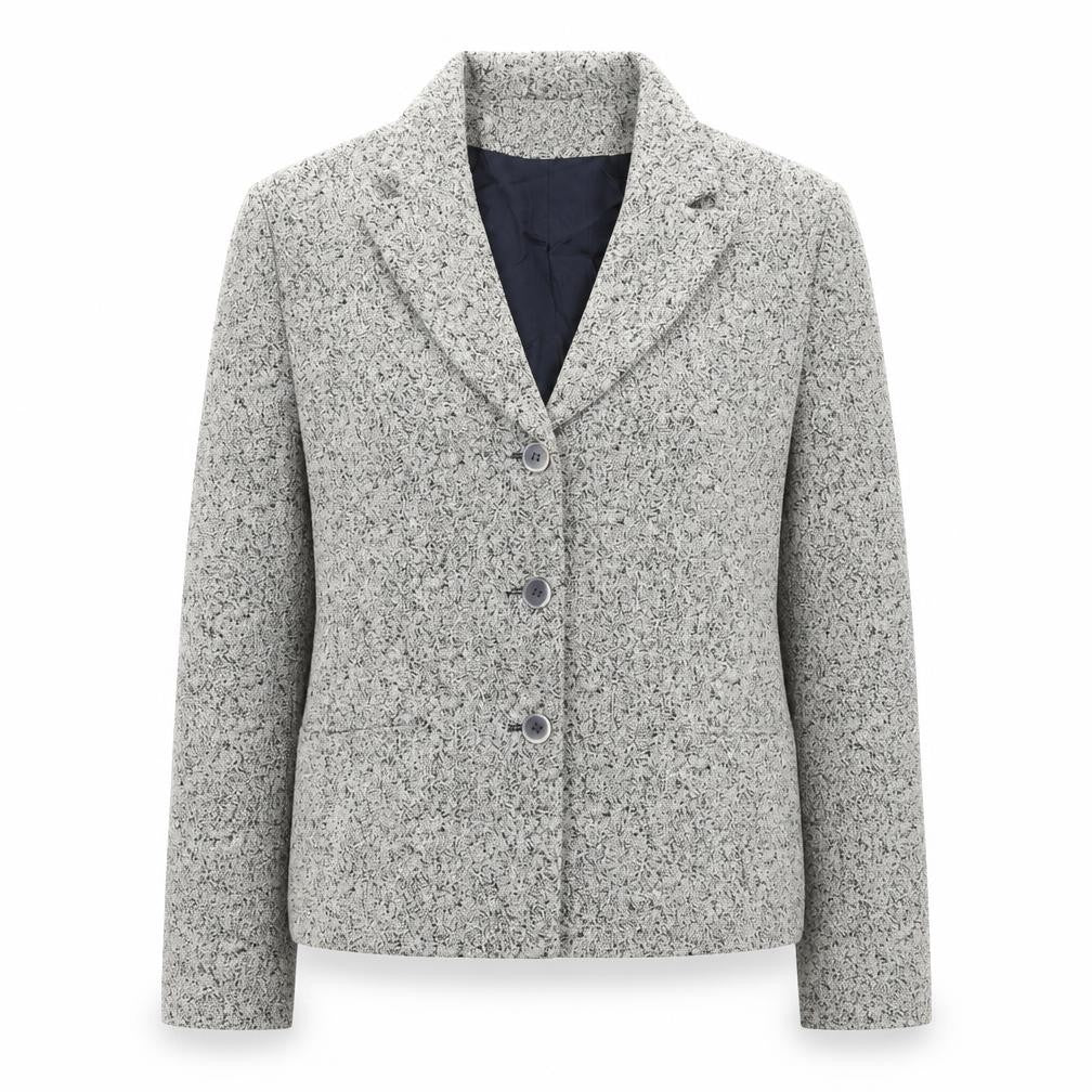 Diva Womens Grey Jacket Blazer Size 10 Button - Textured