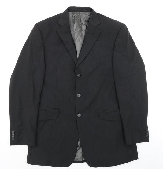 Marks and Spencer Mens Grey Polyester Jacket Suit Jacket Size 42 Regular - Classic