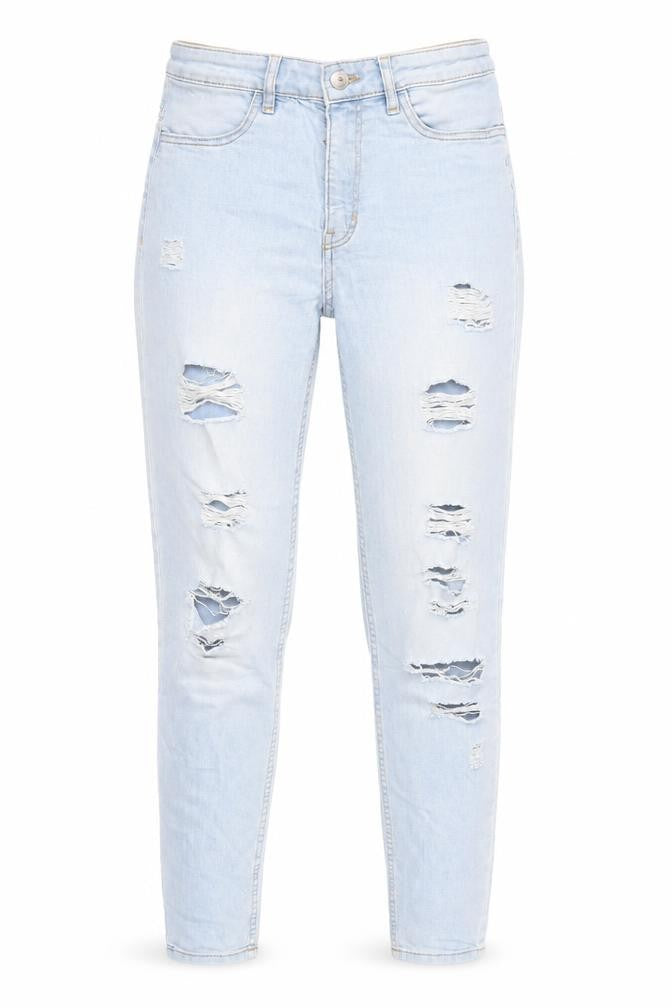 Divided by H&M Womens Blue Cotton Skinny Jeans Size 8 L29 in Regular Zip
