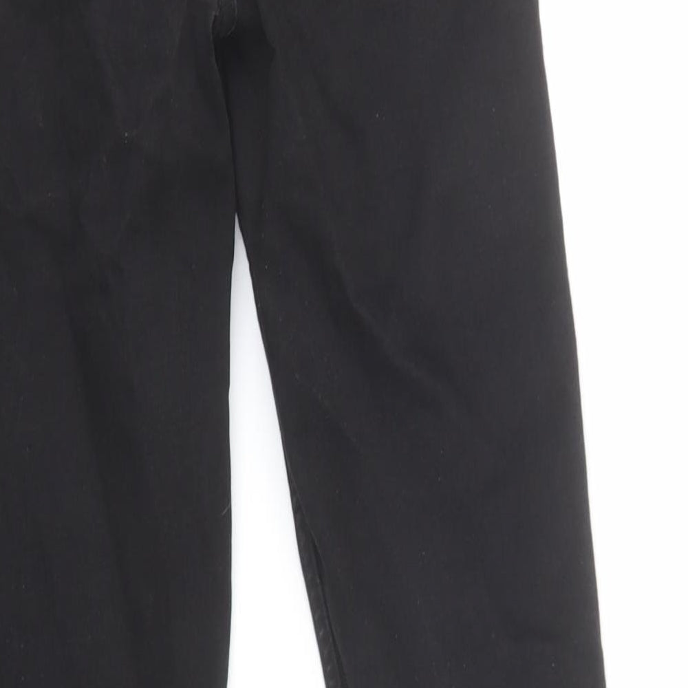 Marks and Spencer Womens Black Cotton Skinny Jeans Size 8 L27 in Regular Zip