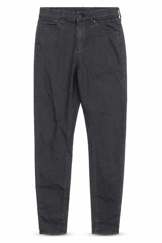 Topshop Womens Black Cotton Skinny Jeans Size 26 in L30 in Regular Zip - Coated