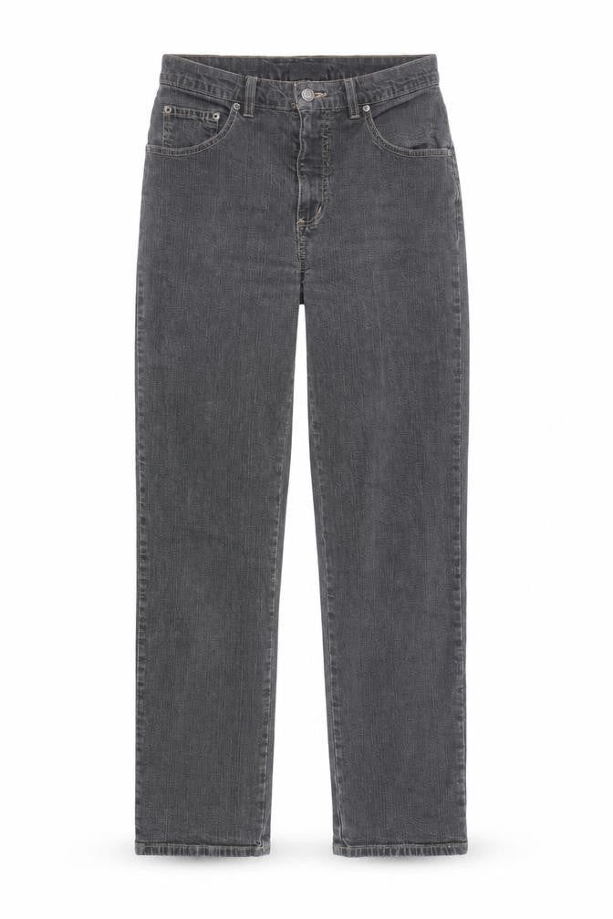 Relativity Womens Grey Cotton Straight Jeans Size 6 L30 in Regular Zip