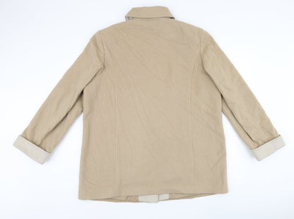 Marks & Spencer Womens Beige Overcoat Coat Size 18 Button