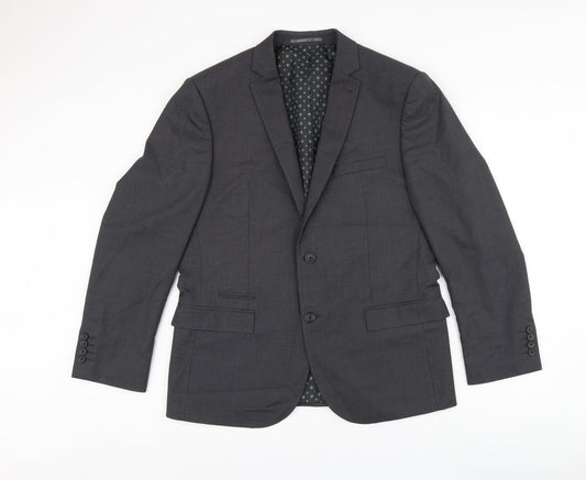 NEXT Mens Grey Polyester Jacket Suit Jacket Size 42 Regular