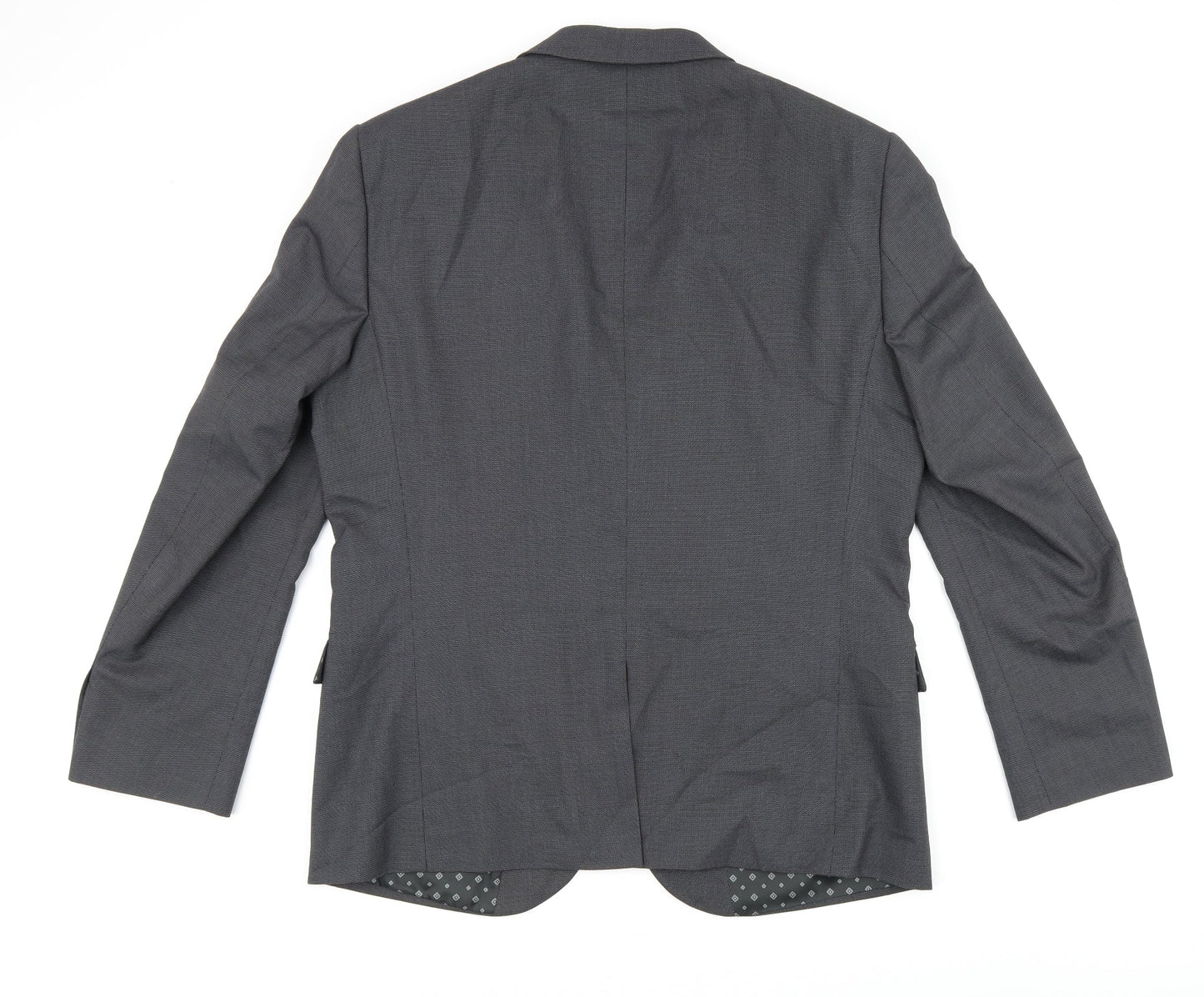 NEXT Mens Grey Polyester Jacket Suit Jacket Size 42 Regular