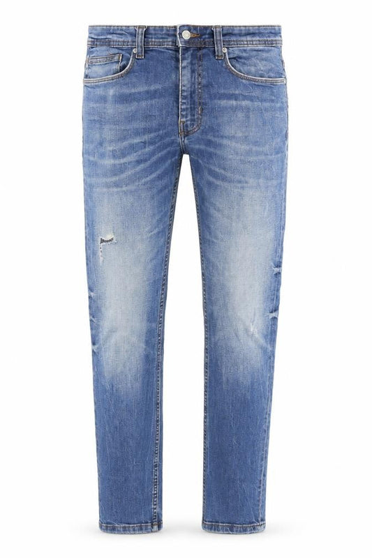 Burton Mens Blue Cotton Skinny Jeans Size 32 in L32 in Regular Zip - Stretch