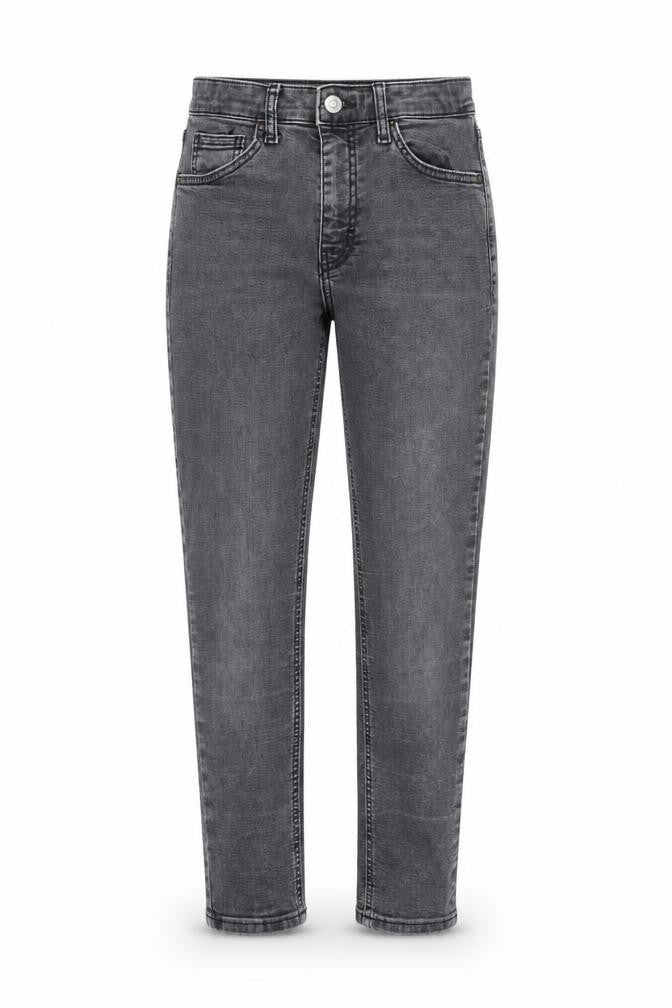 Topshop Womens Grey Cotton Straight Jeans Size 28 in L30 in Regular Zip