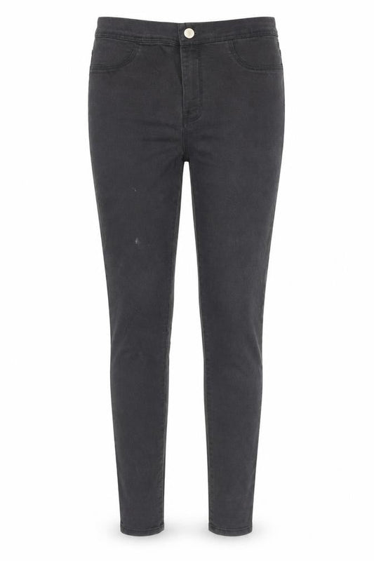 Zara Womens Grey Cotton Skinny Jeans Size 12 L30 in Regular Zip
