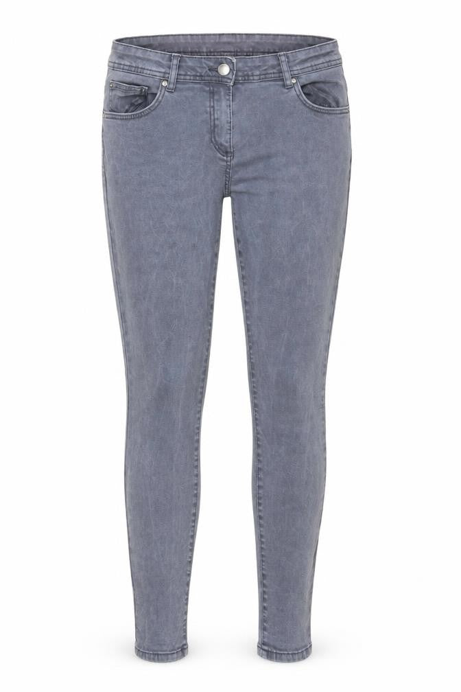 Next Womens Grey Cotton Skinny Jeans Size 12 L28 in Regular Zip