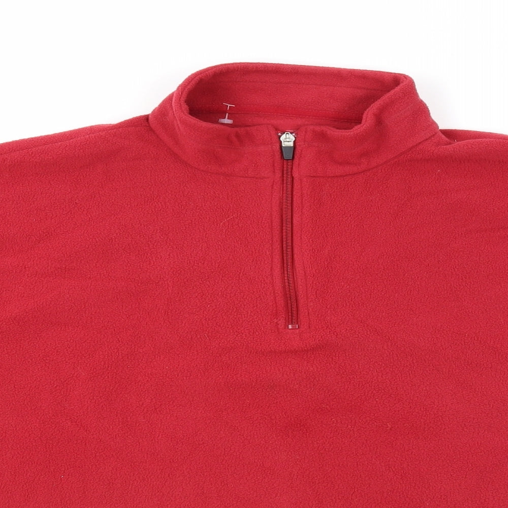 Blue Harbour Womens Red 100% Polyester Pullover Sweatshirt Size 2XL Pullover - 1/4 Zip