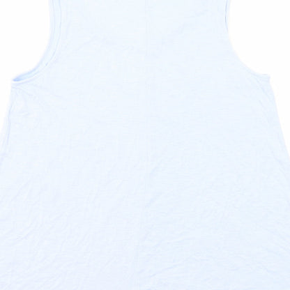Old Navy Womens Blue Viscose Basic Tank Size M Boat Neck
