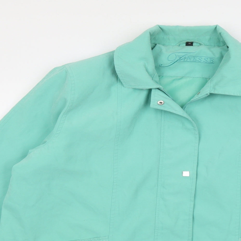 Finesse Womens Green Jacket Size 18 Zip
