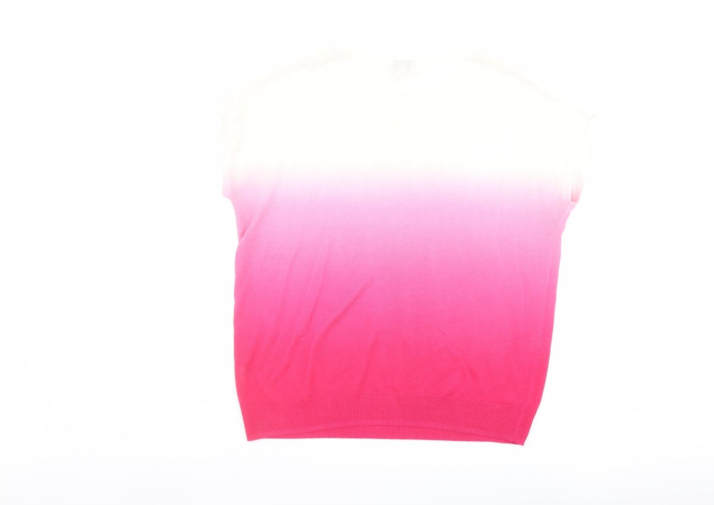 Monsoon Womens Pink Round Neck Acrylic Pullover Jumper Size M