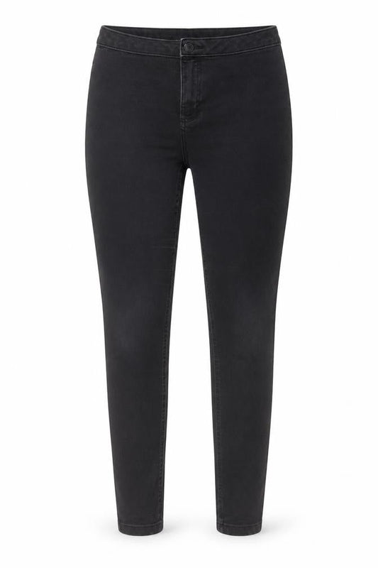 Marks & Spencer Womens Black Cotton Skinny Jeans Size 12 L25 in Regular Button