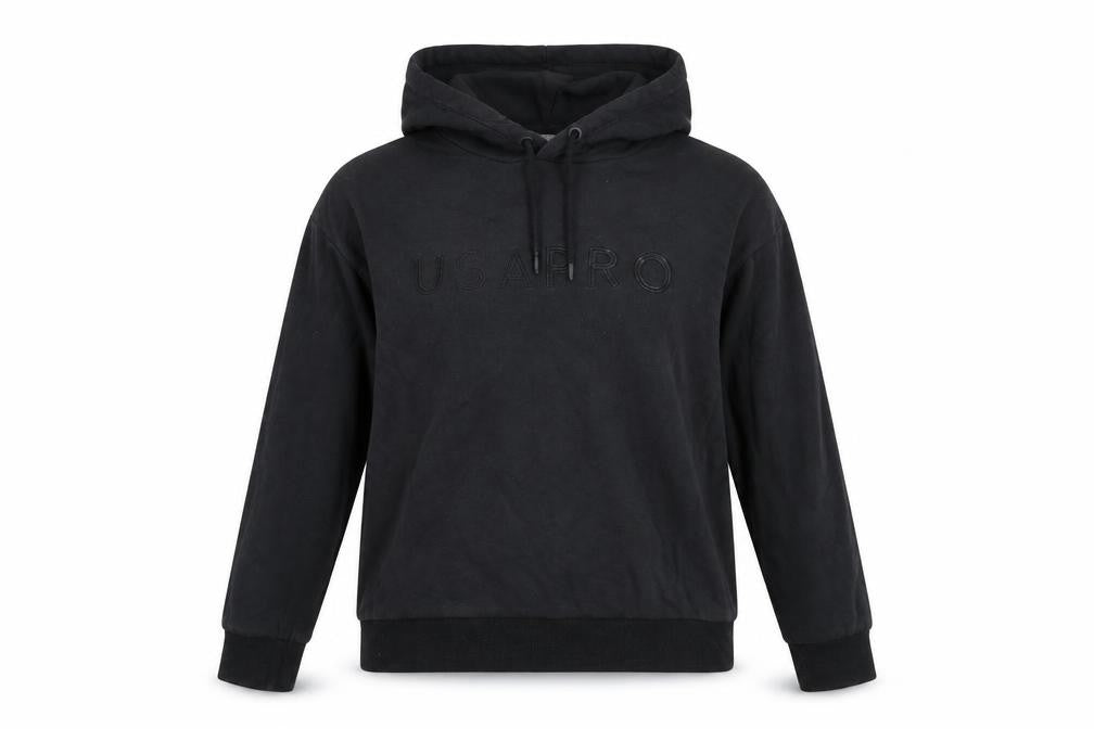 USA Pro Womens Black Polyester Pullover Hoodie Size 16 Pullover - Embroidered Logo
