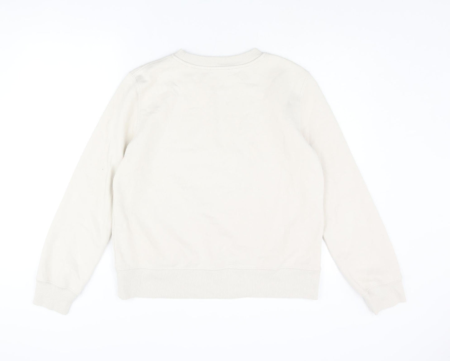 Zara Womens Beige Cotton Pullover Sweatshirt Size M Pullover