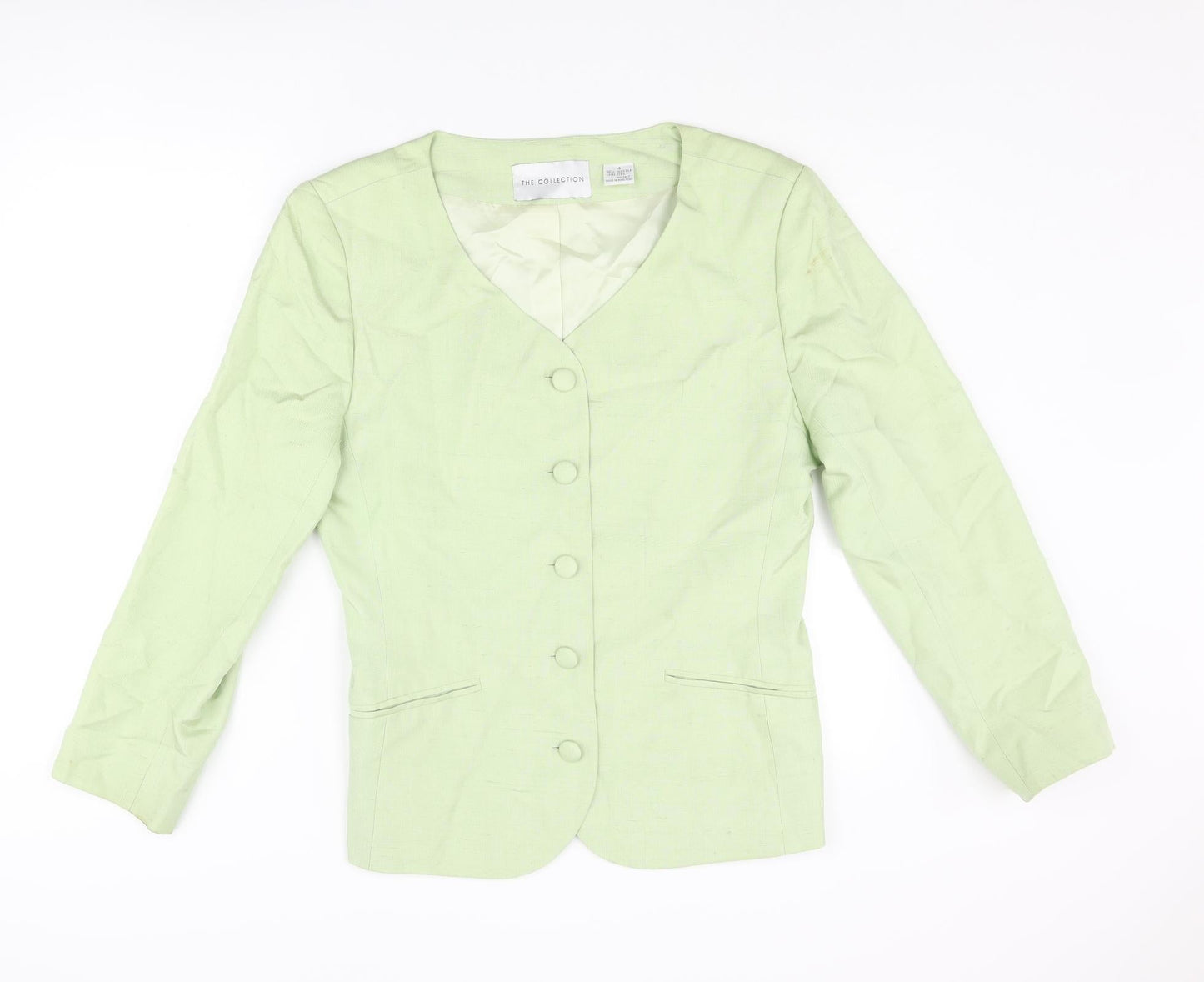The Collection Womens Green Jacket Size 14 Button