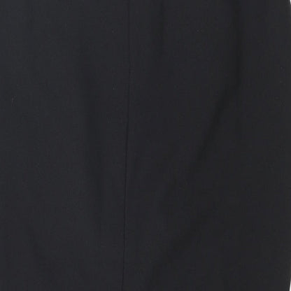 Brand and care label for ASOS women’s black polyester straight & pencil skirt, size UK 10, zip