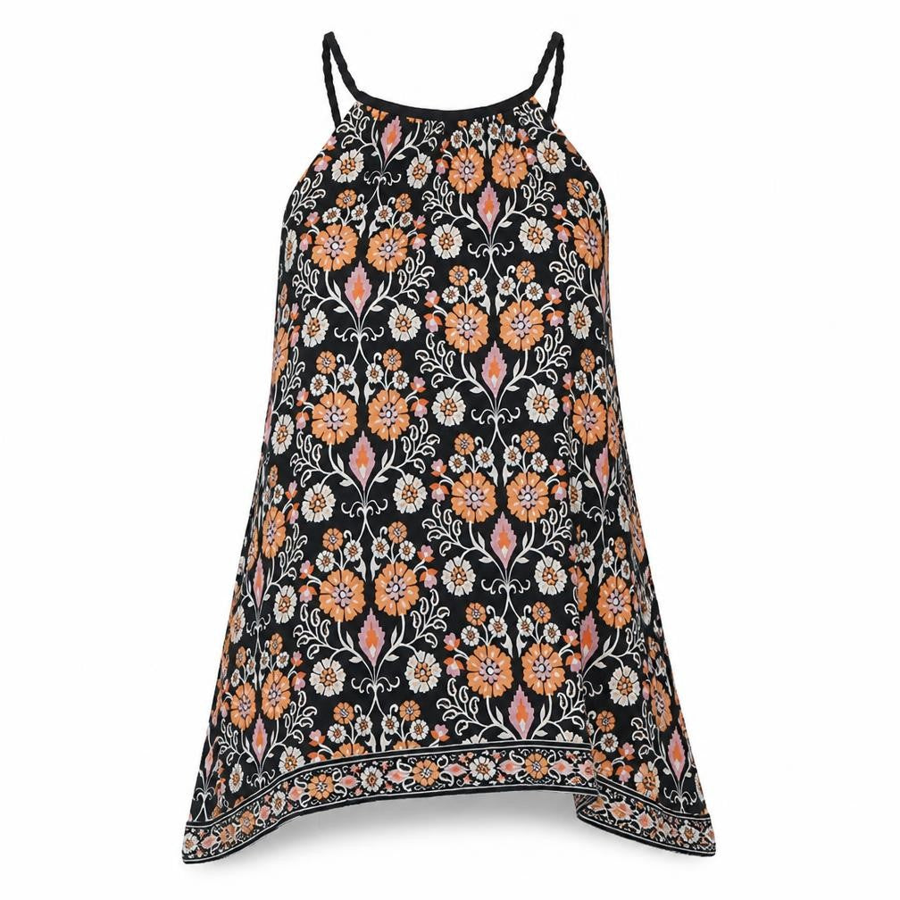 Warehouse Womens Multicoloured Geometric Viscose A-Line Size 12 Round Neck Pullover - Floral Print