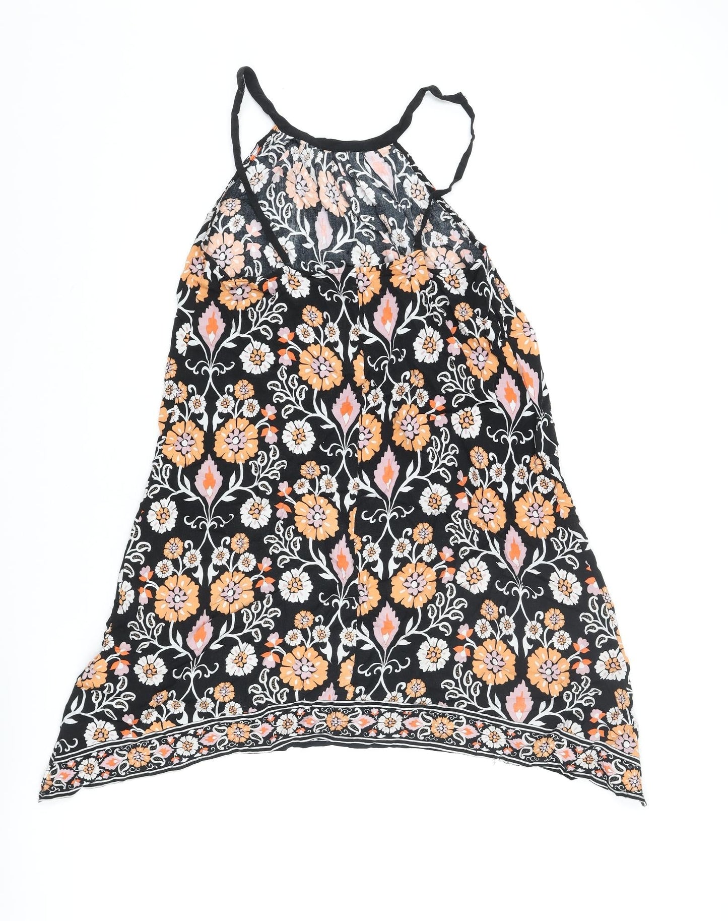 Warehouse Womens Multicoloured Geometric Viscose A-Line Size 12 Round Neck Pullover - Floral Print