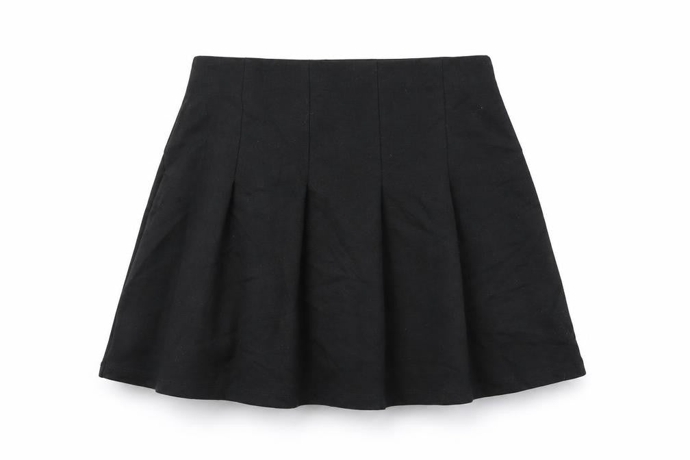 H&M Womens Black Viscose Pleated Skirt Size S